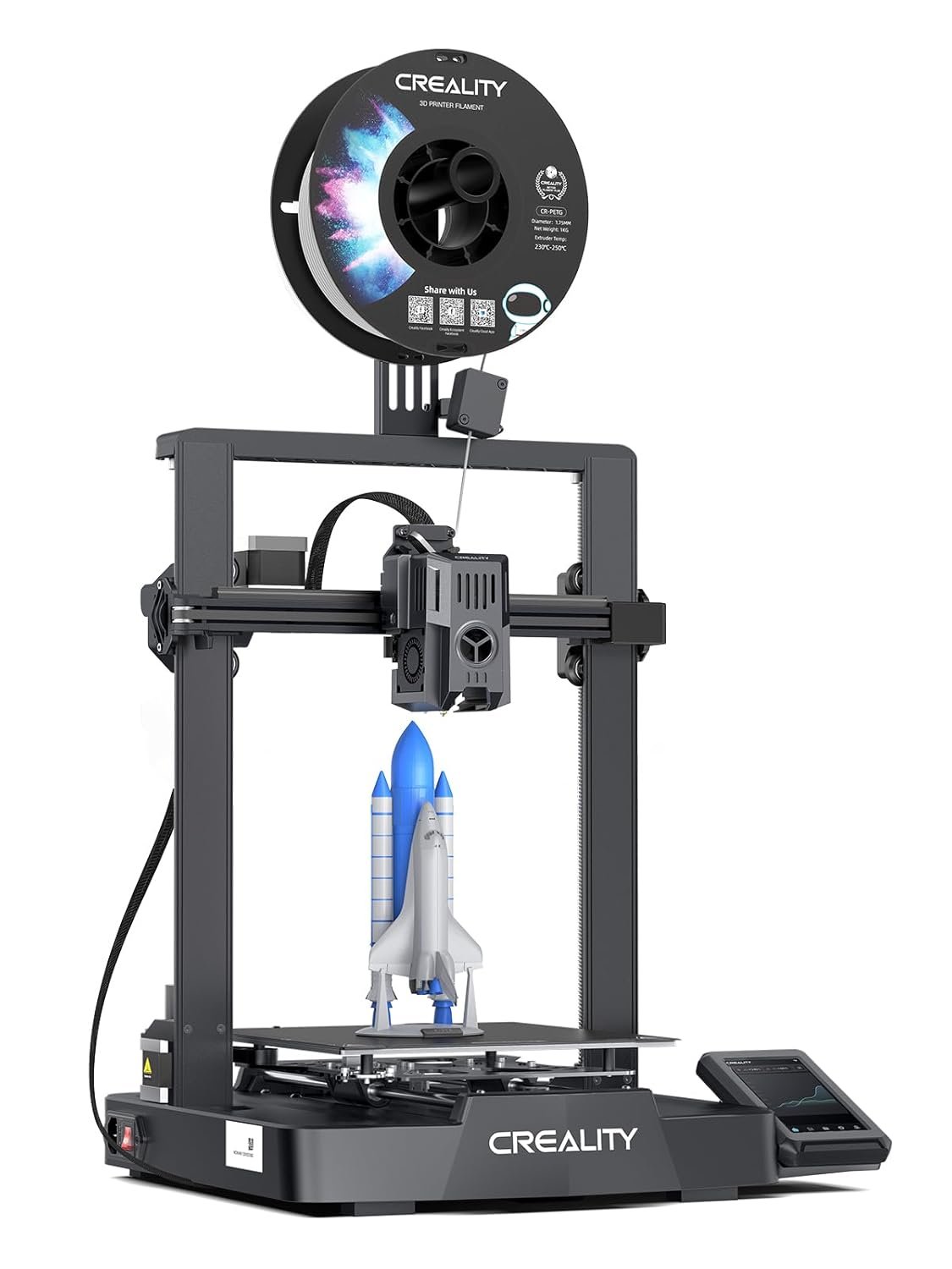 QIDI MAX3 3D Printer, High-Speed Large Size 3D Printers, 600mm/s Fast Print, Fully Auto Leveling, 65℃ Chamber Heat, All-Around & High Precision Industrial Grade, Large Printing Size 12.8×12.8×12.4"